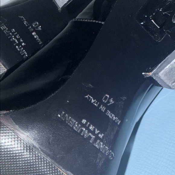 Saint Laurent Black Patent Heels - Picture 7 of 8